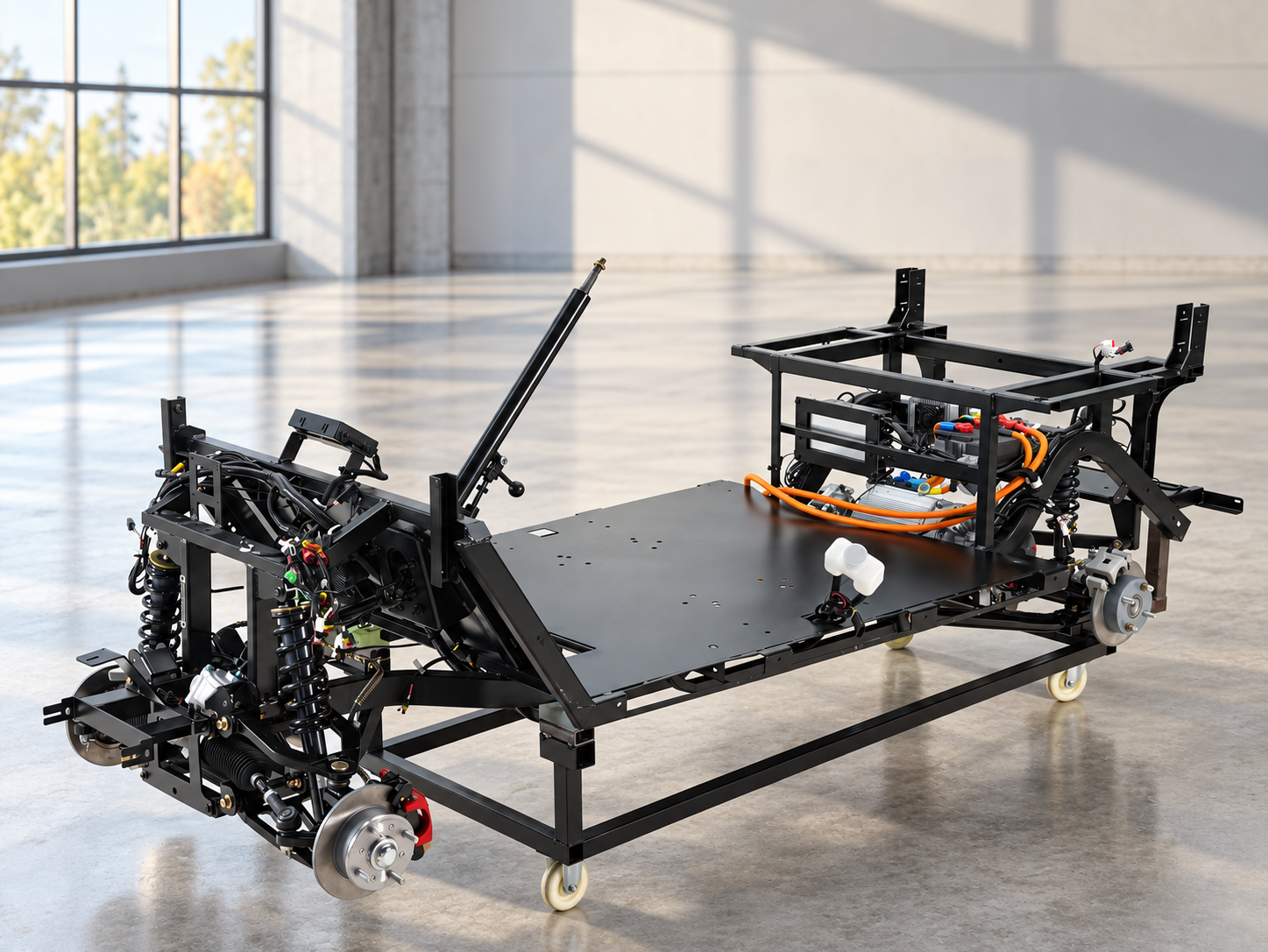 Vanta bare chassis with suspension and drivetrain