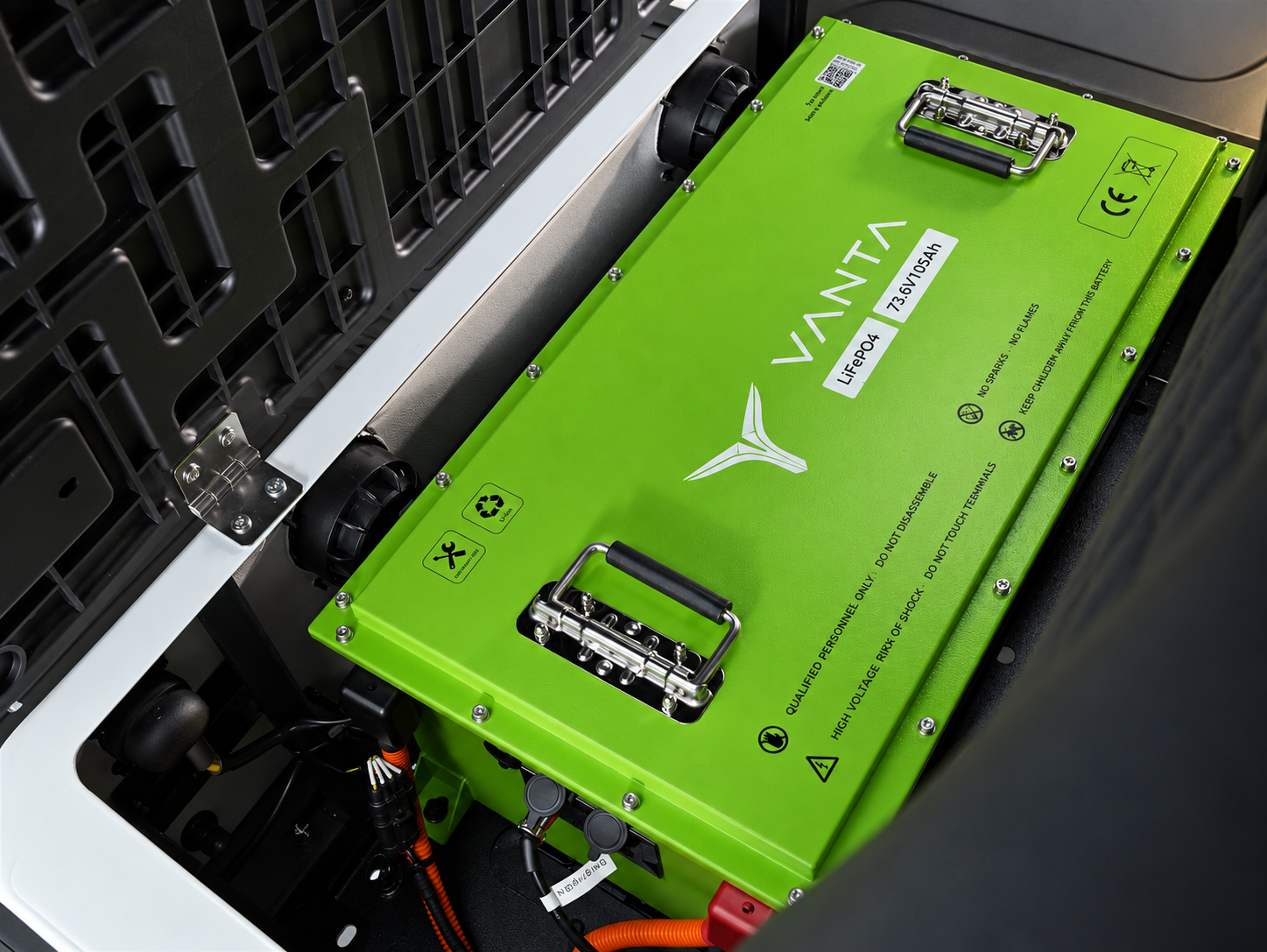 Vanta LiFePO4 battery pack installed in vehicle